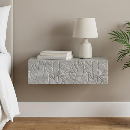 Væghængt Sideskab Betongrå 59 x 34,5 x 17 cm Konstrueret træ