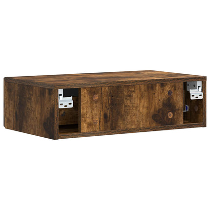 Væghængt Sideskab Røget eg 59 x 34,5 x 17 cm Konstrueret træ