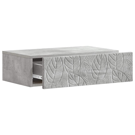 Væghængt Sideskab Betongrå 87,5 x 34,5 x 17 cm Konstrueret træ