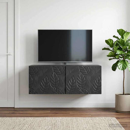 Væghængt TV-skab 59,5 x 41 x 30 cm Sort Konstrueret træ