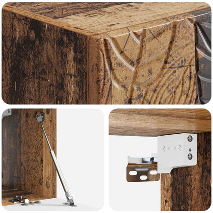 Væghængt TV-skab 59,5 x 41 x 30 cm Gammelt træ Konstrueret træ