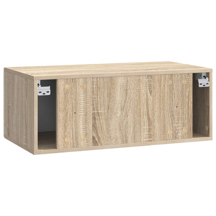 Væghængt TV-skab 78,5 x 41 x 30 cm Sonoma-eg Konstrueret træ