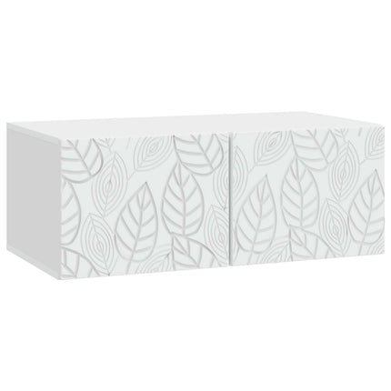 Væghængt TV-skab 98 x 41 x 30 cm Hvid Konstrueret træ