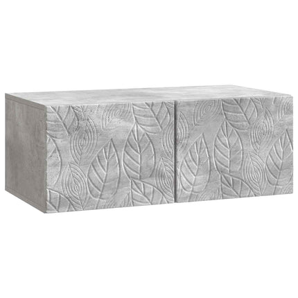 Væghængt TV-skab 78,5 x 31 cm Betongrå Konstrueret træ