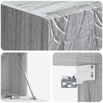 Væghængt TV-skab 98 x 31 cm Grå Sonoma Konstrueret træ