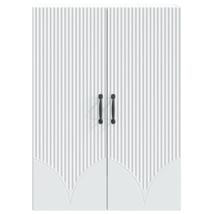 Vægmonteret skab Hvid 66 x 34,5 x 90 cm Konstrueret træ