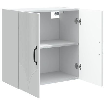Vægmonteret skab Hvid 59 x 31 x 60 cm Konstrueret træ
