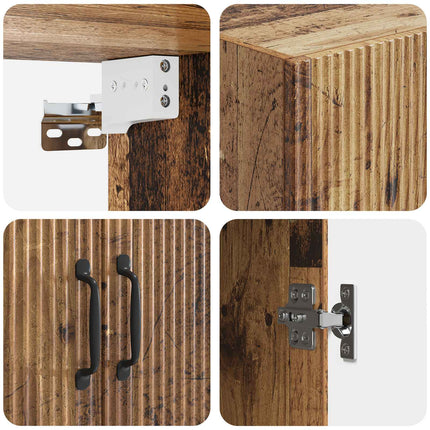 Vægmonteret skab Gammelt træ 59 x 31 x 60 cm Konstrueret træ