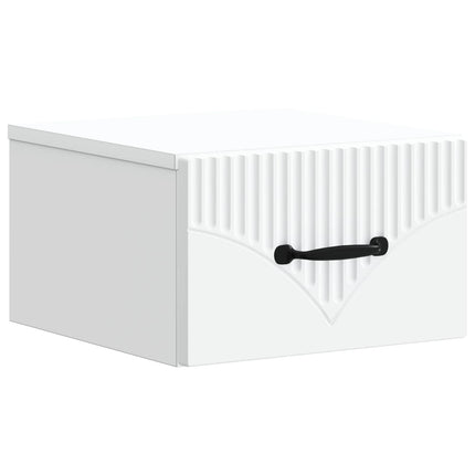 Væghængt Natbord 2 stk. Hvid 34,5 x 33 x 20 cm Konstrueret træ