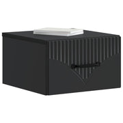 Væghængt Natbord 2 pcs Sort 34,5 x 33 x 20 cm Konstrueret træ