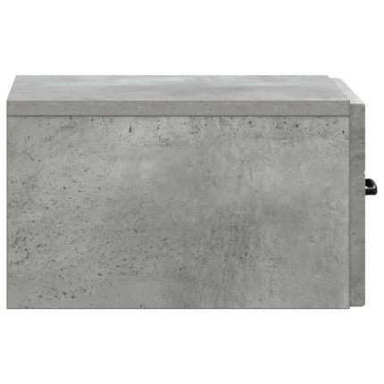 Væghængt Natbord Betongrå 34,5 x 33 x 20 cm Konstrueret træ