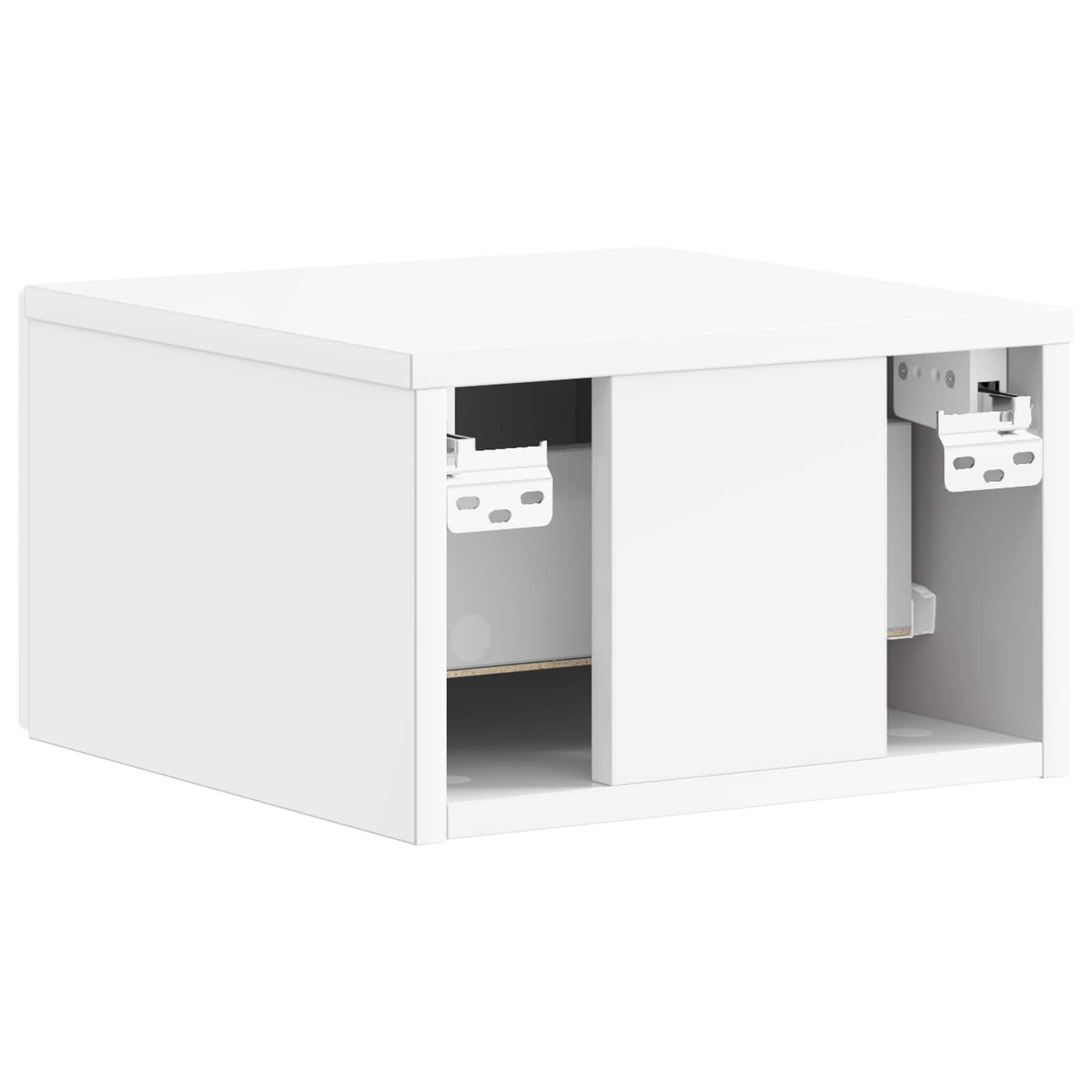 Væghængt Natbord 2 pcs Hvid højglans 34,5 x 33 x 20 cm