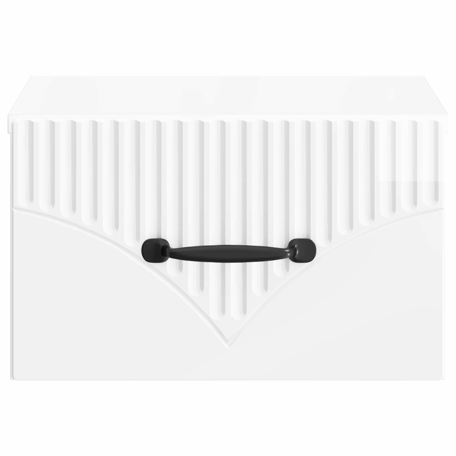 Væghængt Natbord 2 pcs Hvid højglans 34,5 x 33 x 20 cm