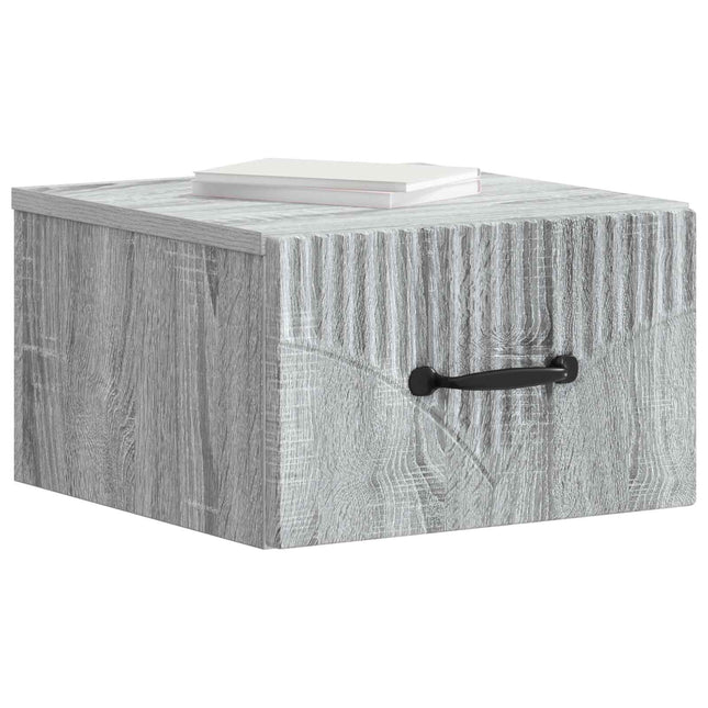 Væghængt Natbord 2 pcs Grå sonoma-eg 34,5 x 33 x 20 cm