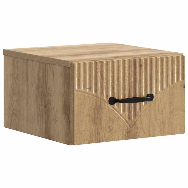 Væghængt Natbord Artisan-eg 34,5 x 33 x 20 cm Konstrueret træ
