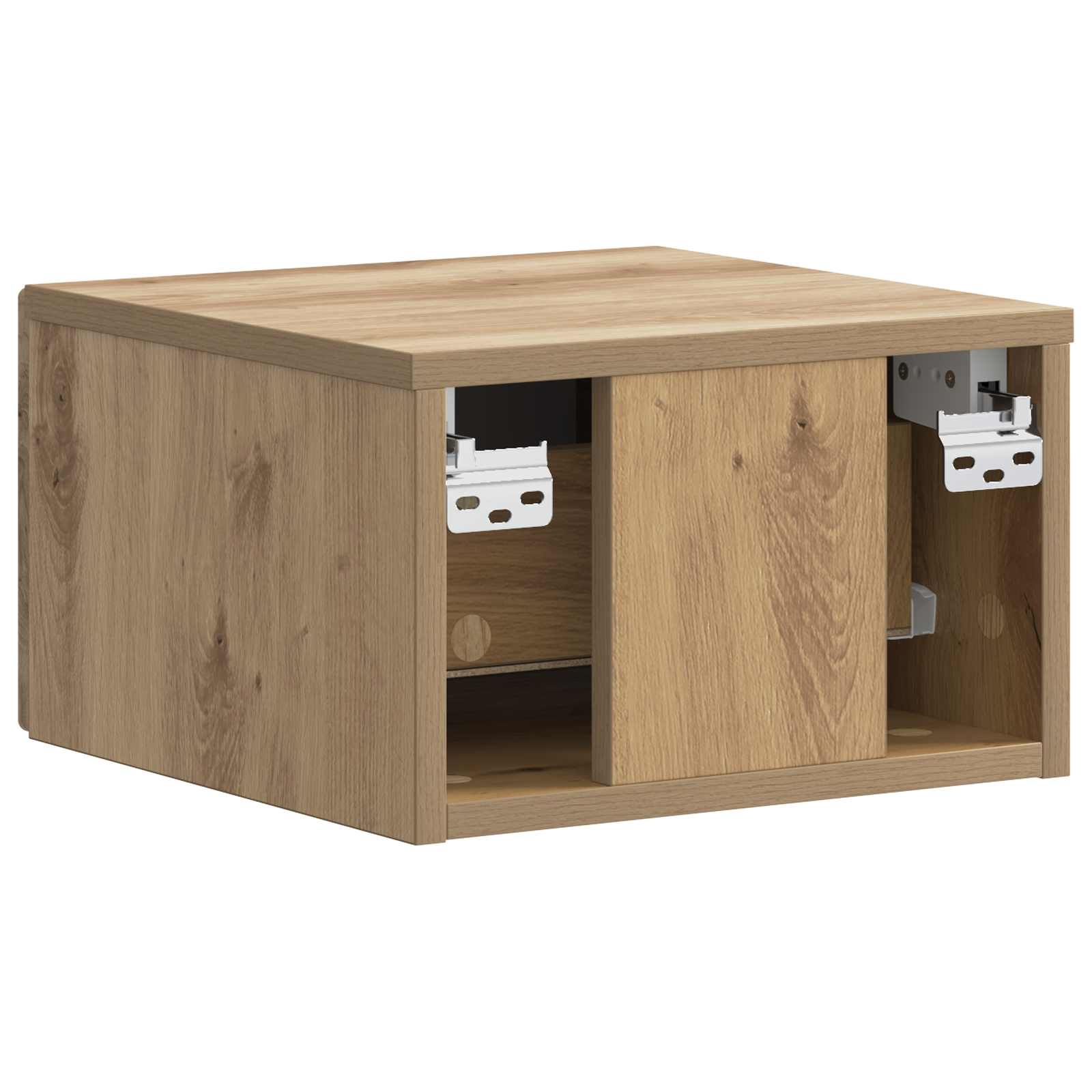 Væghængt Natbord med skuffe 2 pcs Artisan-eg 34,5 x 33 x 20 cm