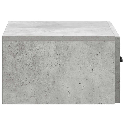 Væghængt Natbord 2 stk. Betongrå 49 x 34,5 x 20 cm