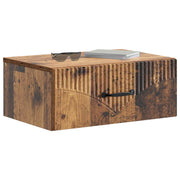 Væghængt Natbord med skuffe 2 pcs Gammelt træ 49 x 34,5 x 20 cm