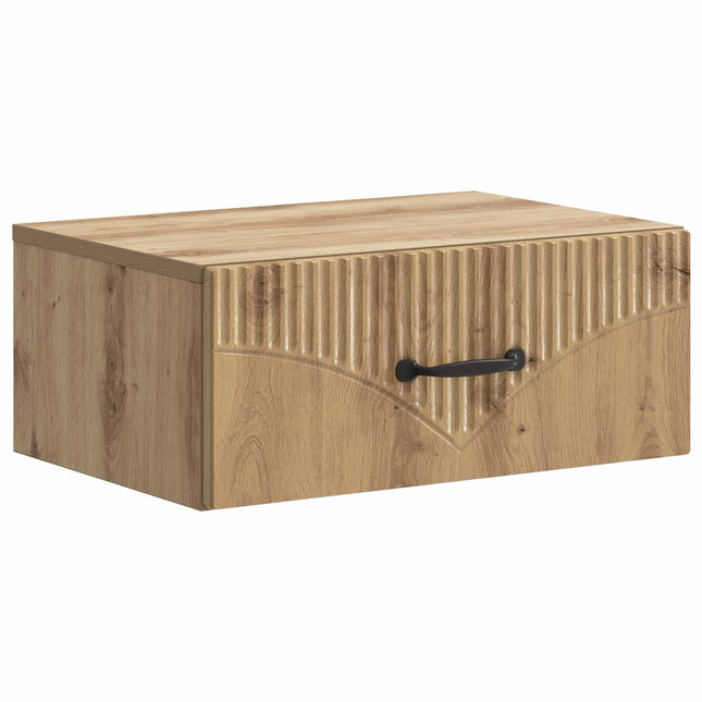 Væghængt Natbord Artisan-eg 49 x 34,5 x 20 cm Konstrueret træ