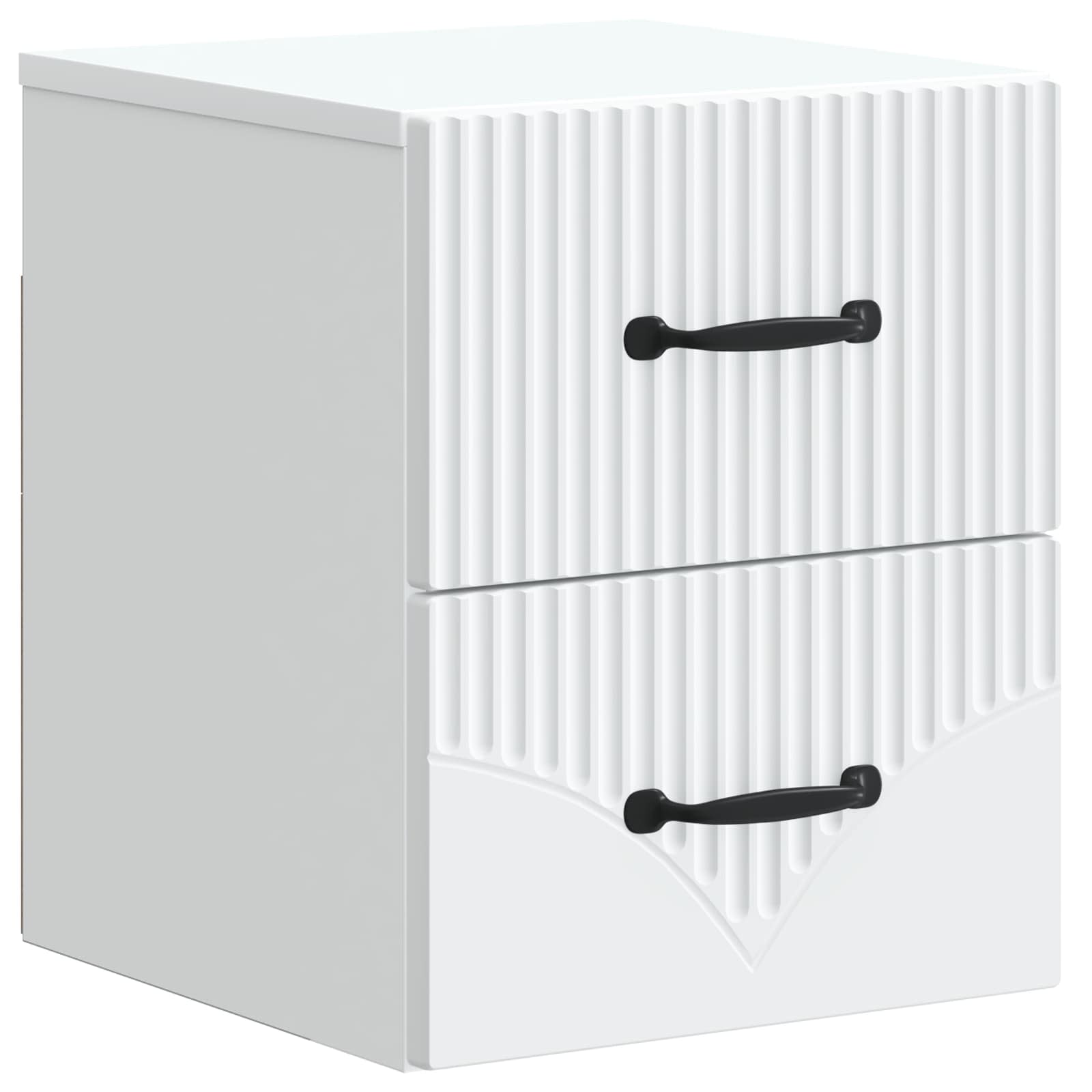 Væghængt Natbord 2 pcs Hvid 34,5 x 33 x 40 cm Konstrueret træ