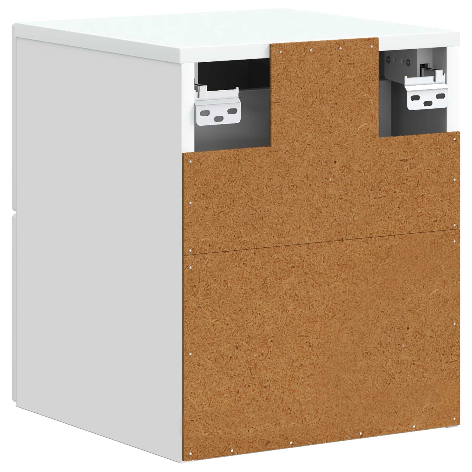 Væghængt Natbord 2 pcs Hvid 34,5 x 33 x 40 cm Konstrueret træ