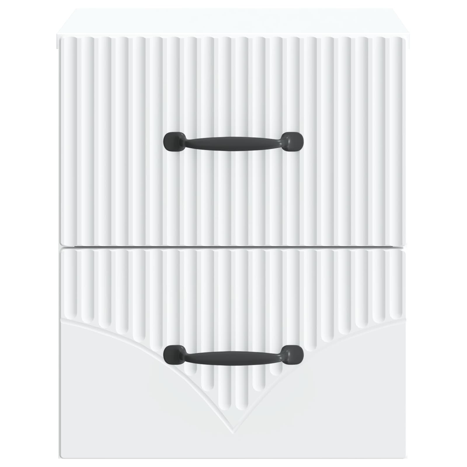 Væghængt Natbord 2 pcs Hvid 34,5 x 33 x 40 cm Konstrueret træ