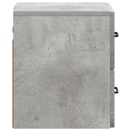 Væghængt Natbord med skuffe 2 pcs Betongrå 34,5 x 33 x 40 cm