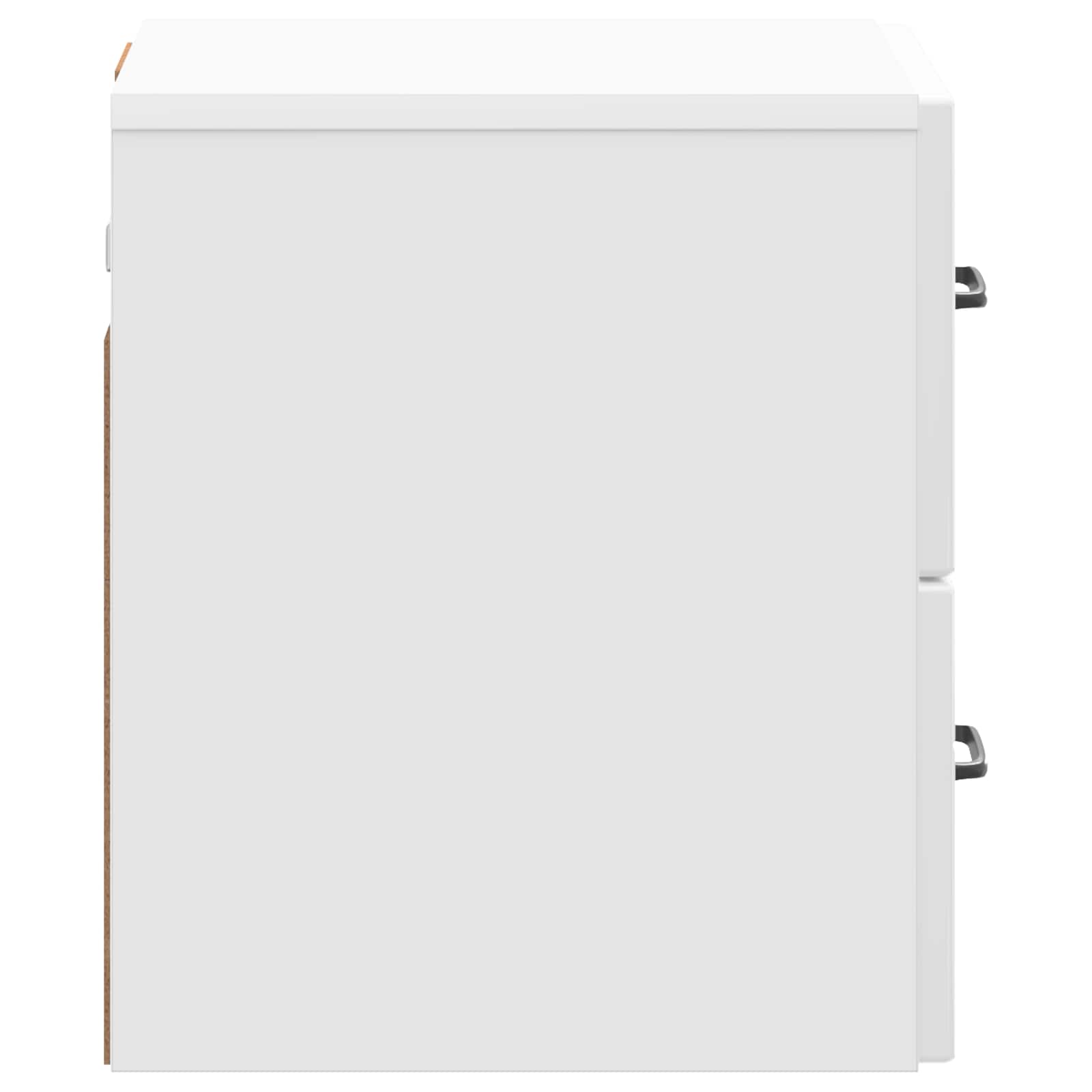 Væghængt Natbord 2 pcs Hvid højglans 34,5 x 33 x 40 cm