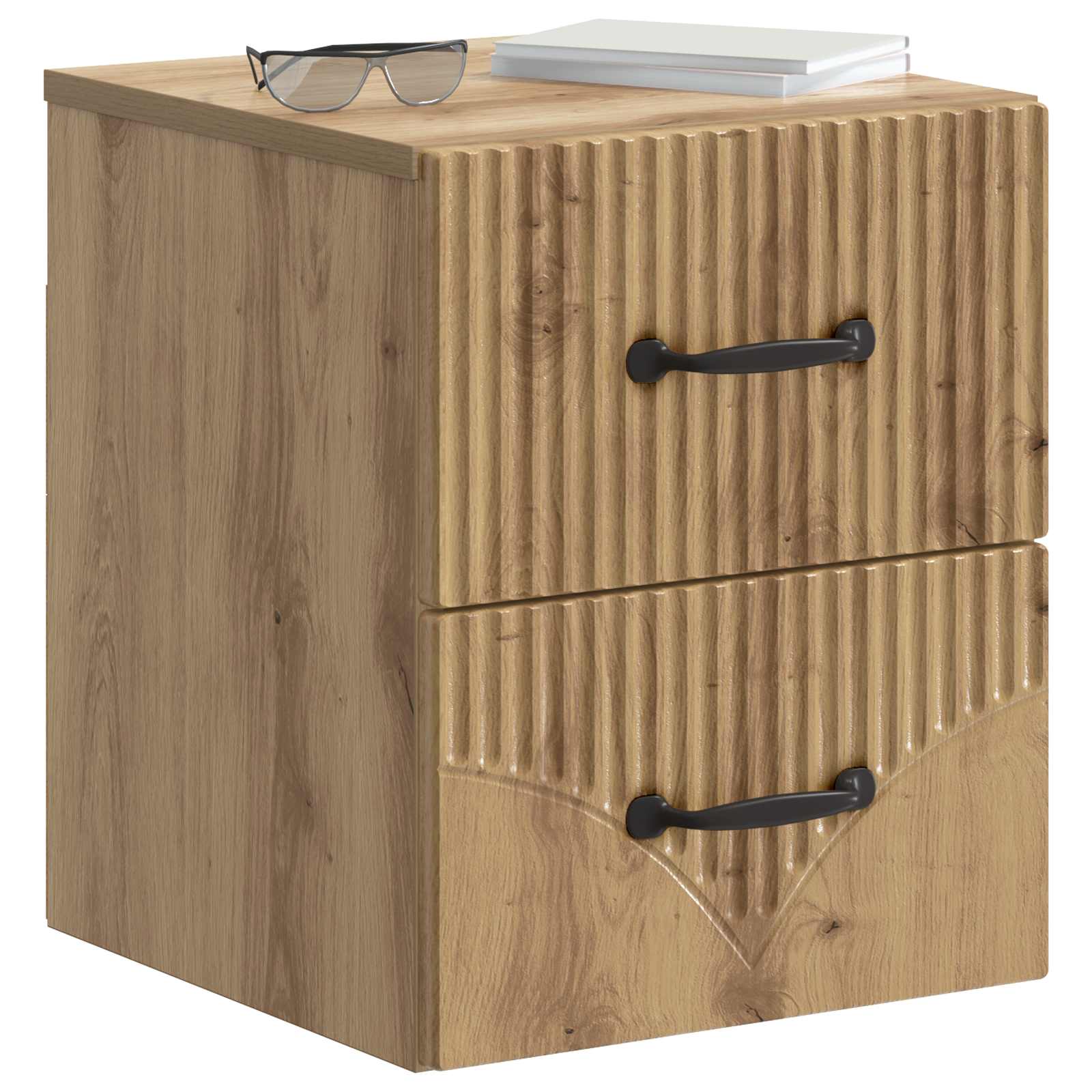Væghængt Natbord Artisan-eg 34,5 x 33 x 40 cm Konstrueret træ