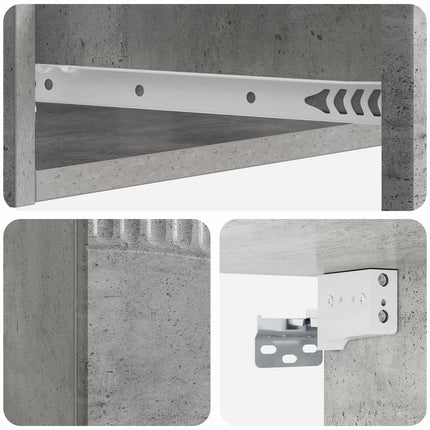 Væghængt Sideskab 59 x 34,5 x 17 cm Konstrueret træ Betongrå