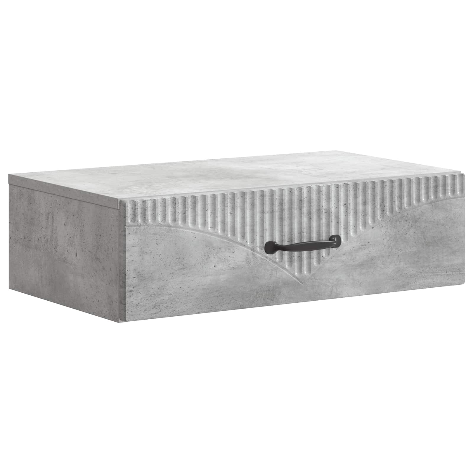 Væghængt Sideskab Betongrå 59 x 34,5 x 17 cm Konstrueret træ