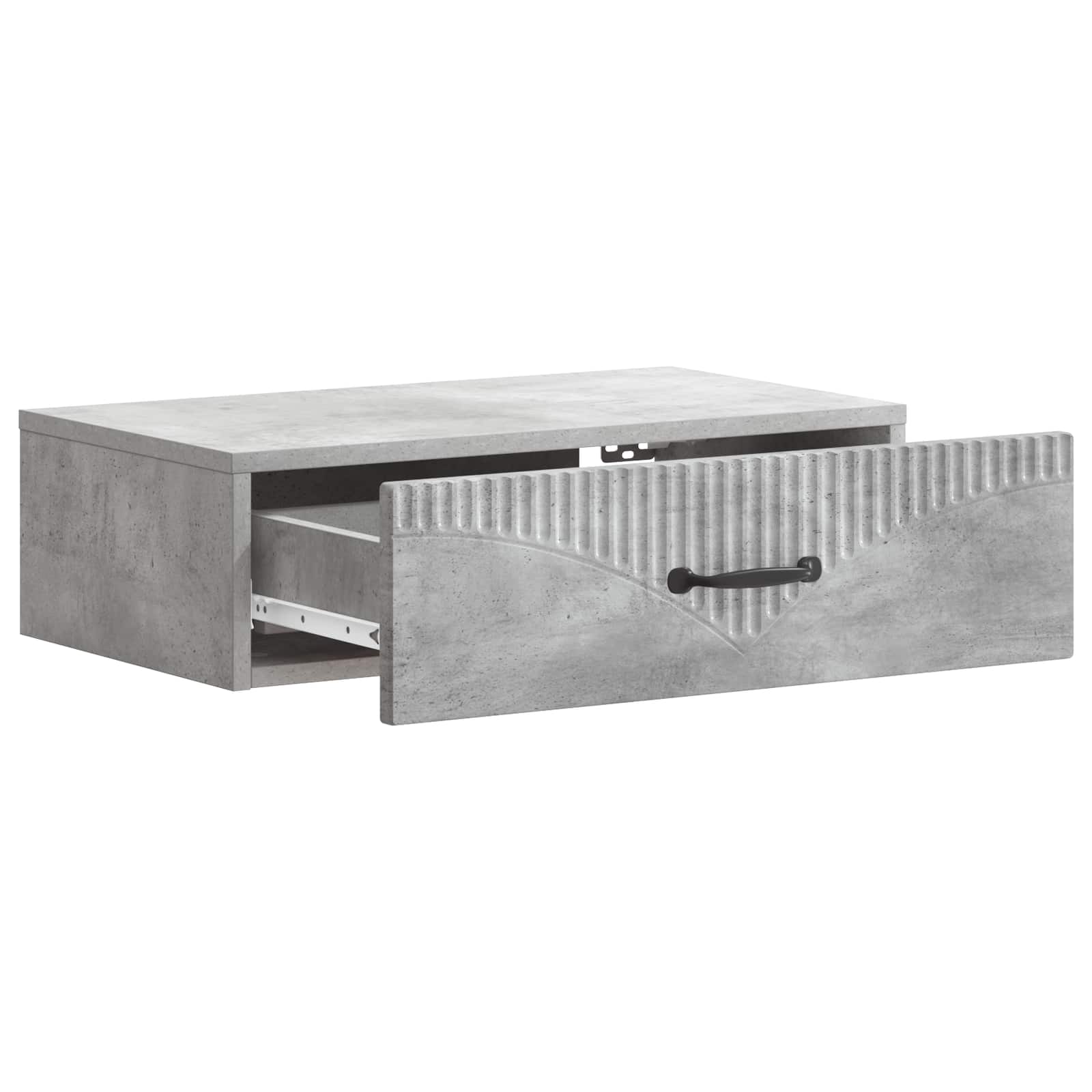 Væghængt Sideskab Betongrå 59 x 34,5 x 17 cm Konstrueret træ