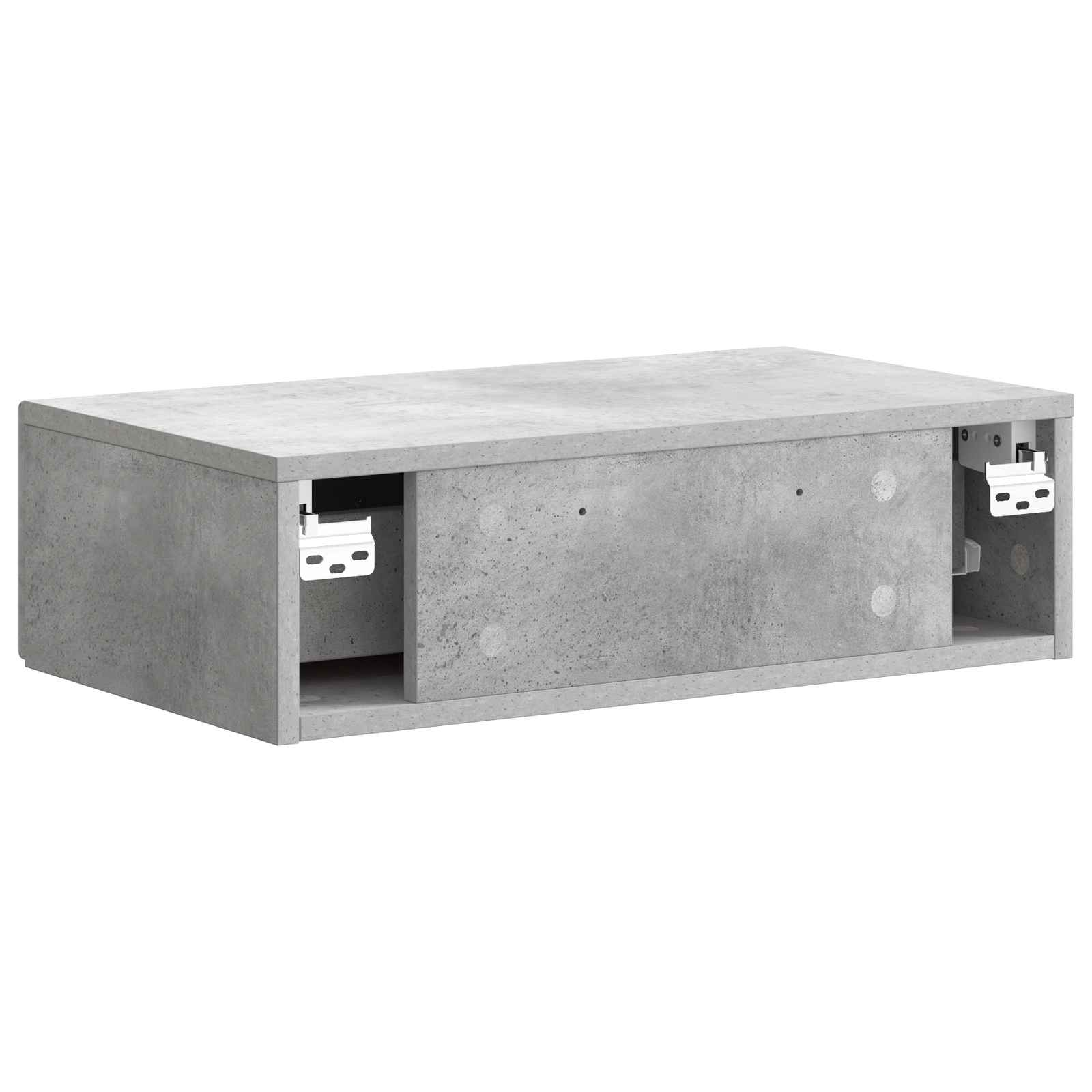 Væghængt Sideskab Betongrå 59 x 34,5 x 17 cm Konstrueret træ