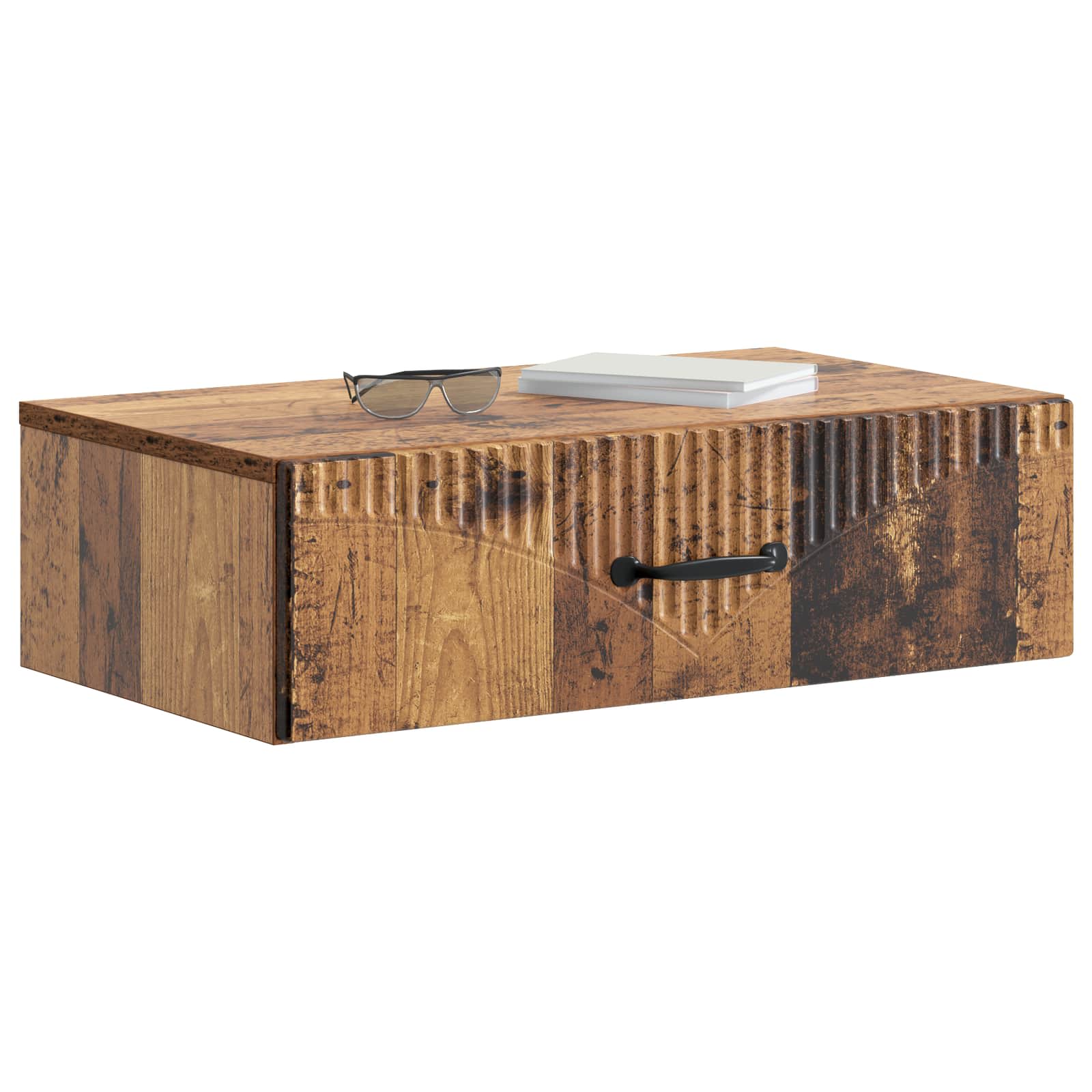 Væghængt Sideskab Gammelt træ 59 x 34,5 x 17 cm Konstrueret træ