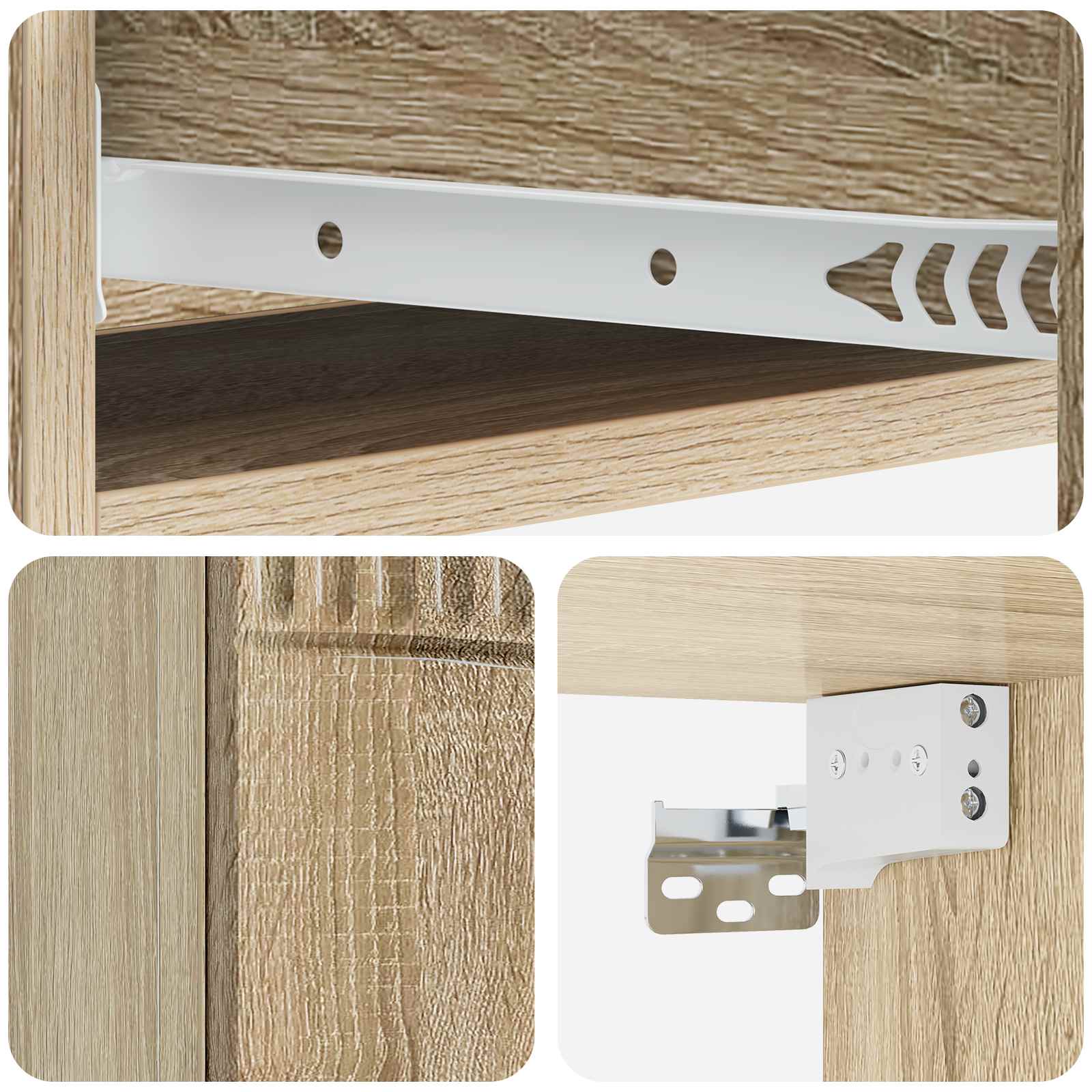Væghængt Sideskab Sonoma-eg 87,5 x 34,5 x 17 cm Konstrueret træ