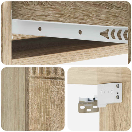 Væghængt Sideskab 87,5 x 34,5 x 17 cm Konstrueret træ Sonoma-eg