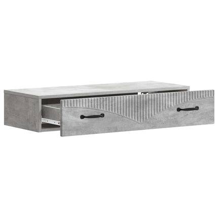 Væghængt Sideskab 87,5 x 34,5 x 17 cm Konstrueret træ Betongrå