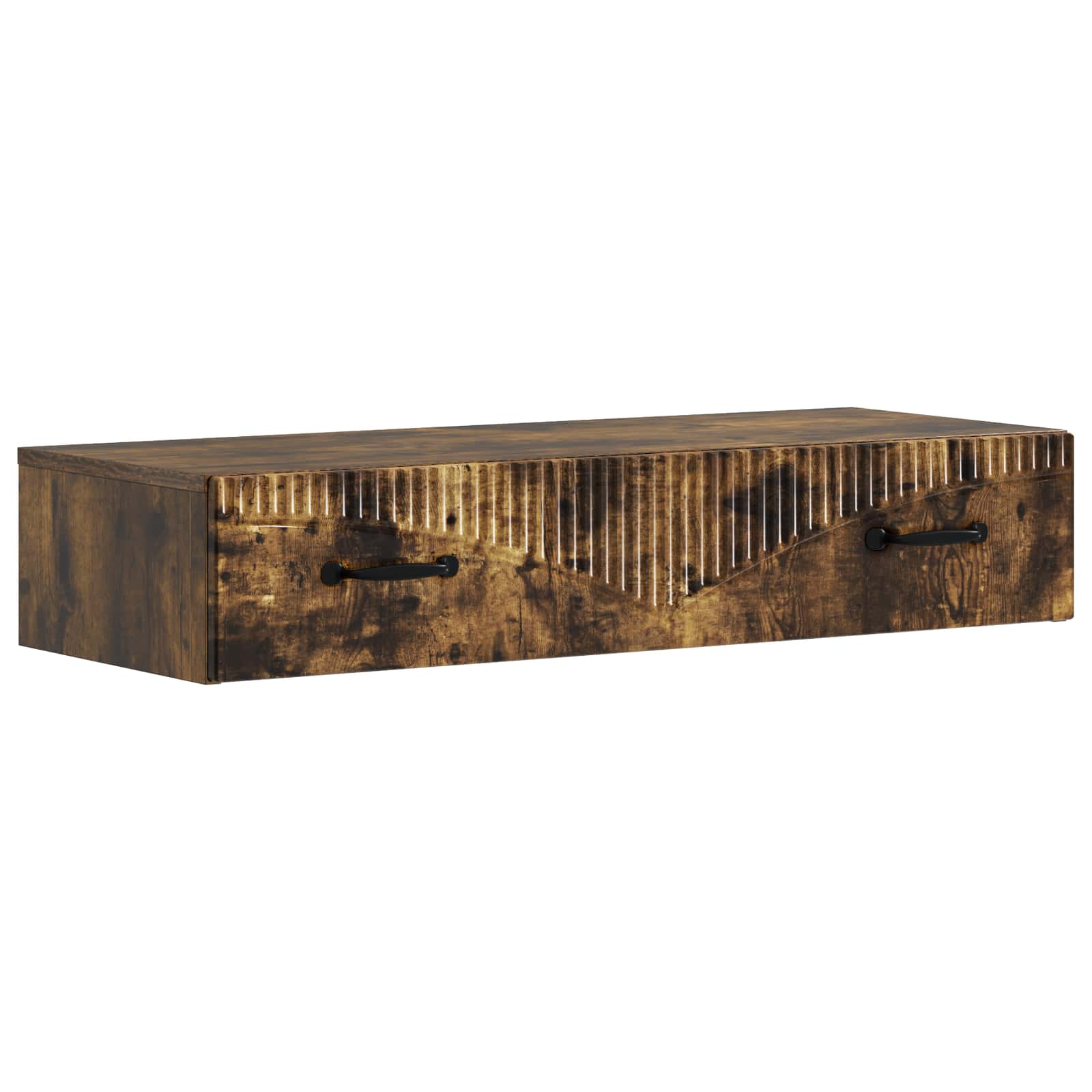 Væghængt Sideskab Røget eg 87,5 x 34,5 x 17 cm Konstrueret træ