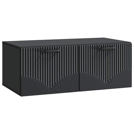 Væghængt TV-skab Sort 78,5 x 41 x 30 cm Konstrueret træ