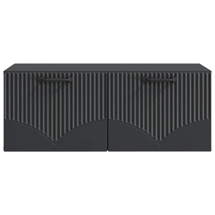 Væghængt TV-skab Sort 78,5 x 41 x 30 cm Konstrueret træ