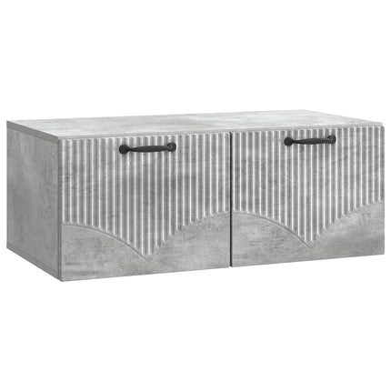 Væghængt TV-skab Betongrå 78,5 x 41 x 30 cm Konstrueret træ