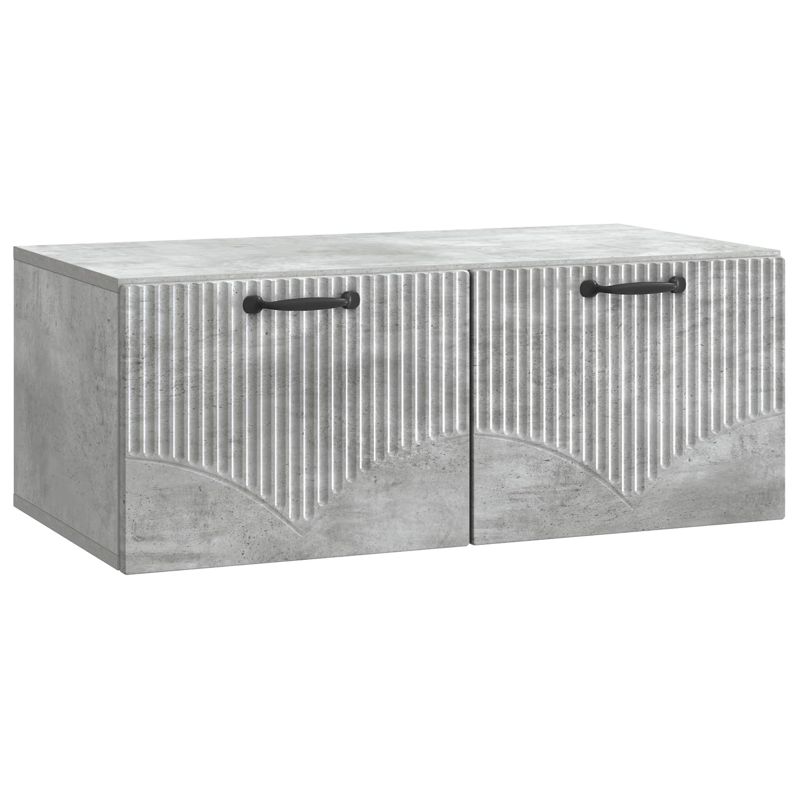 Væghængt TV-skab Betongrå 78,5 x 41 x 30 cm Konstrueret træ