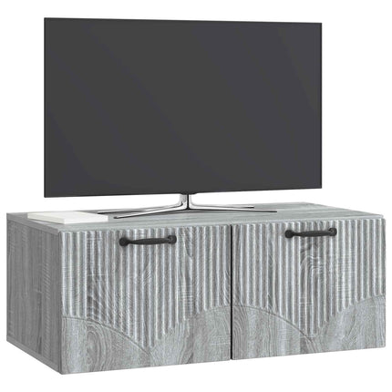 Væghængt TV-skab Vægmonteret Grå sonoma-eg 78,5 x 41 x 30 cm