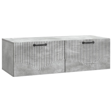 Væghængt TV-skab Betongrå 98 x 41 x 30 cm Konstrueret træ