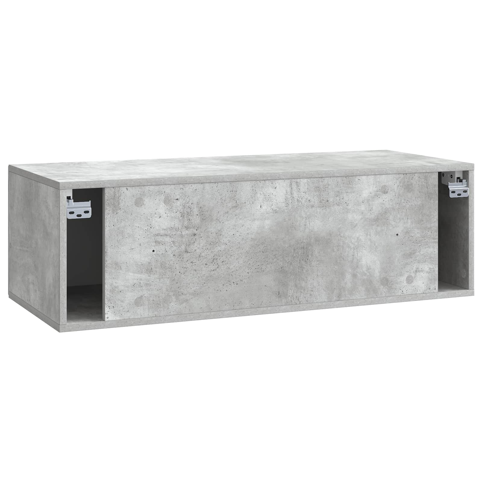 Væghængt TV-skab Betongrå 98 x 41 x 30 cm Konstrueret træ