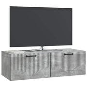 Væghængt TV-skab Betongrå 98 x 41 x 30 cm Konstrueret træ