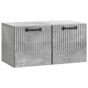 Væghængt TV-skab Betongrå 59,5 x 31 x 30 cm Konstrueret træ