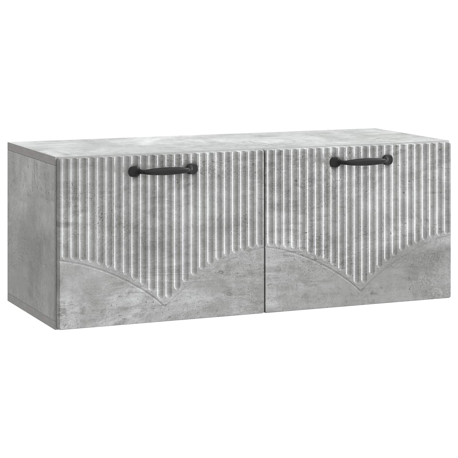 Væghængt TV-skab Betongrå 78,5 x 31 x 30 cm Konstrueret træ