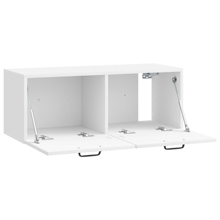 Væghængt TV-skab Vægmonteret Hvid højglans 78,5 x 31 x 30 cm