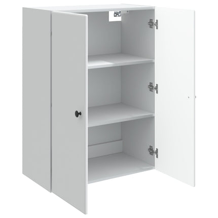 Vægmonteret skab Hvid 66 x 34,5 x 90 cm Konstrueret træ